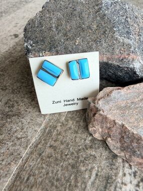 Zuni Turquoise Stud Earrings